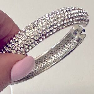 Sterling Silver/Crystal Cuff Bracelet.